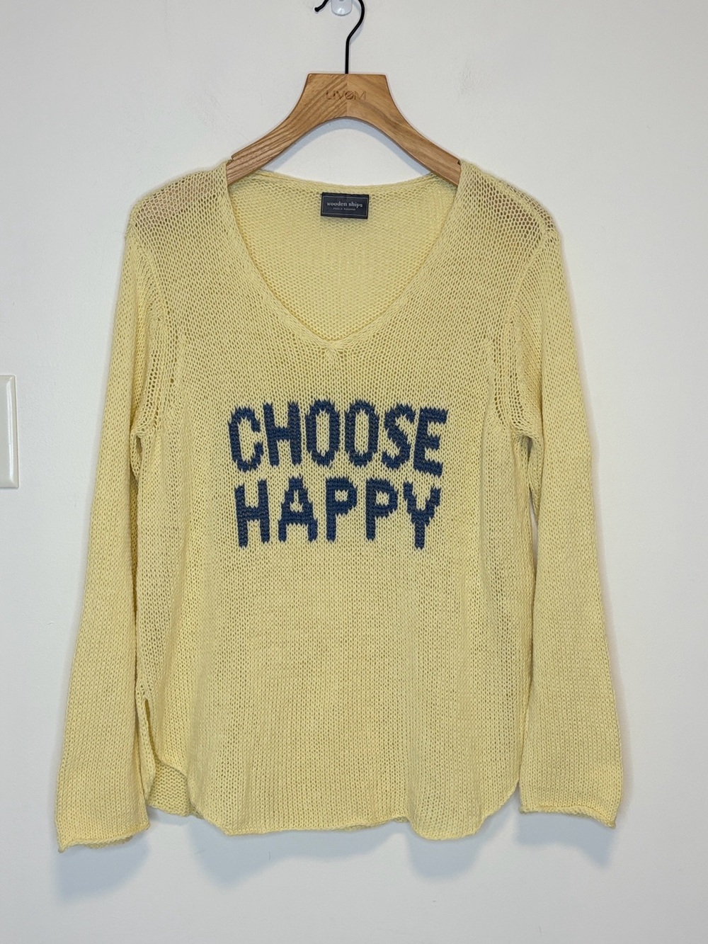 Wooden Ships SHIRT TAIL V COTTON sweater , sz : medium